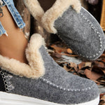 Cozy Fur-Trimmed Slip-Ons
