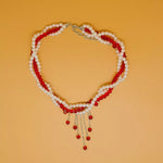 Twisted Bead Tassel Necklace