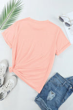 Sequin Bunny Round Neck Short Sleeve T-Shirt