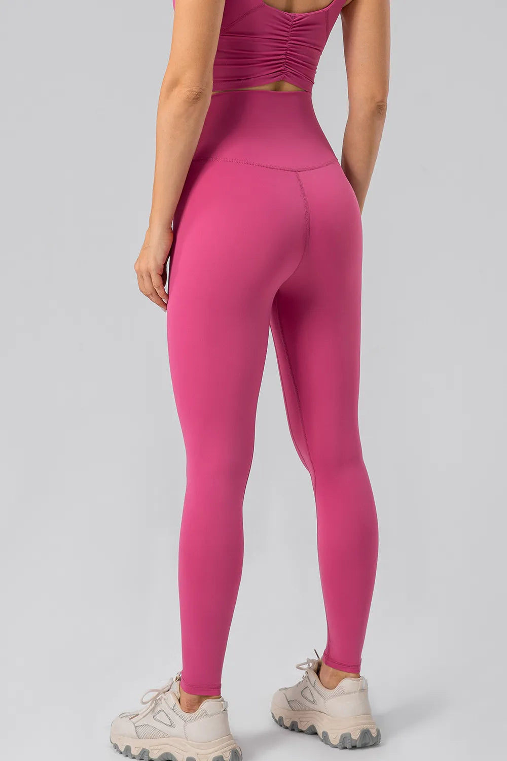 High Waist Wide Waistband Active Leggings - Ladyez