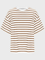 Striped Round Neck Half Sleeve T-Shirt