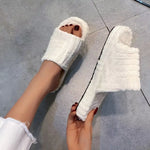 Open Toe Platform Slippers