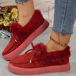 Fuzzy Round Toe Slip-Ons