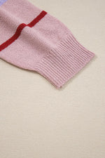 Striped Drop Shoulder Long Sleeve Sweater