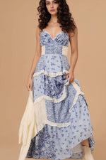 Floral Lace Trim Maxi Cami Dress - Ladyez