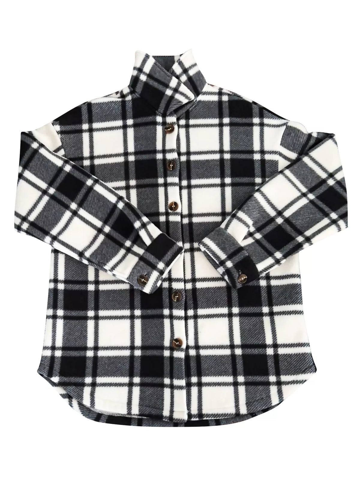 Plaid Button-Up Jacket
