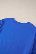 Patched Pocket Exposed Seam Oversize T-shirt