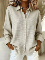Full Size Plaid Button Up Long Sleeve Shirt Plus Size
