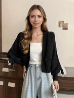 Chunky Knit Long Sleeve Tie Cardigan