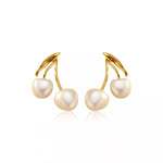 Pearl Cherry Drop Earrings