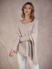 Raw Hem V-Neck Sweater