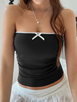 Bow Detail Tube Top - Ladyez