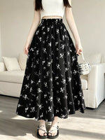 Floral Print A-Line Skirt