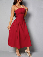 Lace-Up Side A-Line Cami Dress