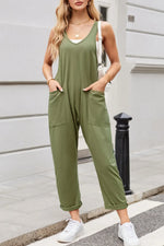 Lovelet V-Neck Wide Strap Overalls