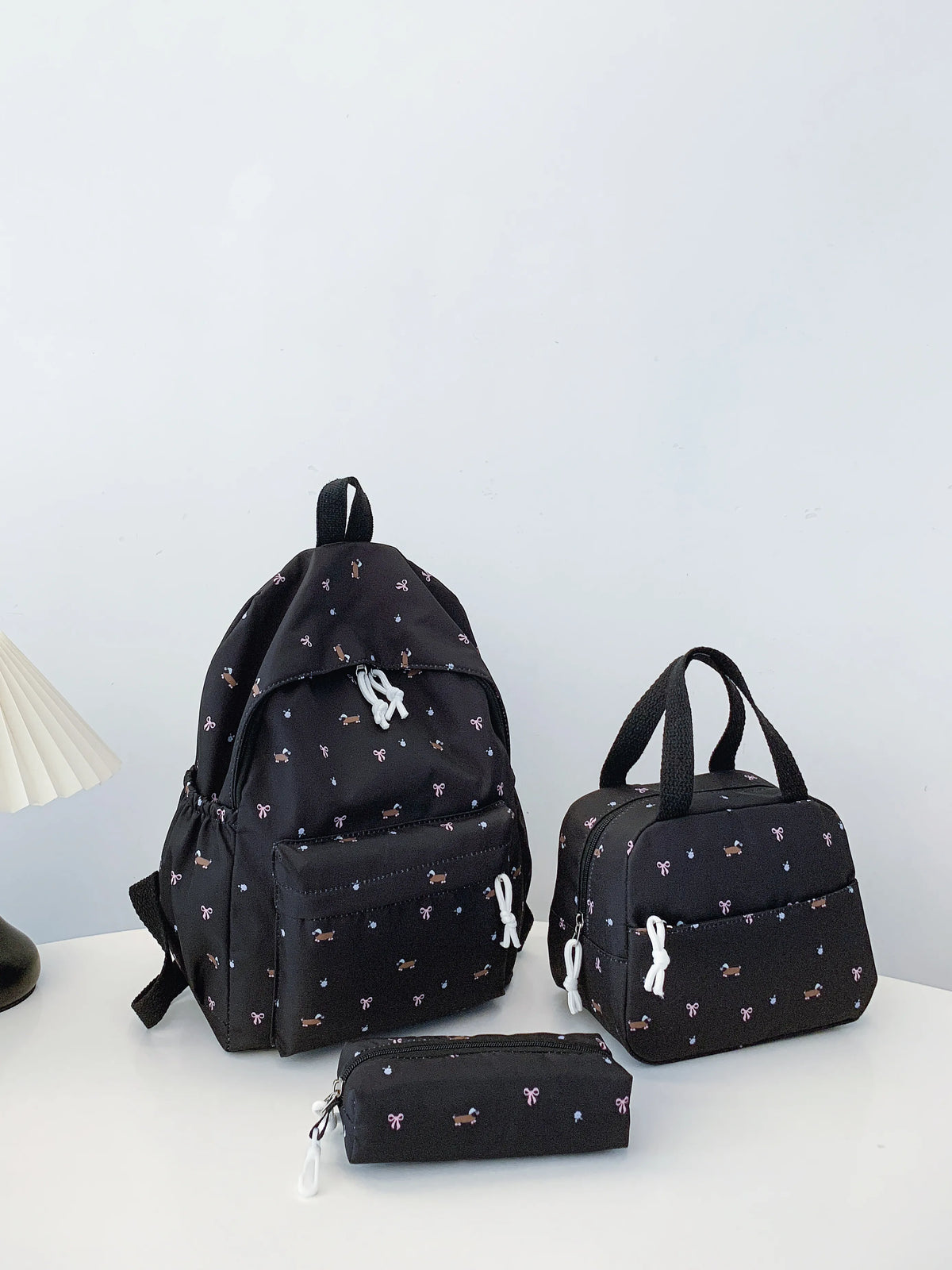 3-Piece Daisy Print Canvas Bag Set - Ladyez