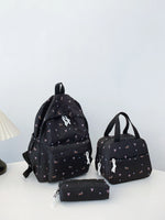 3-Piece Daisy Print Canvas Bag Set - Ladyez
