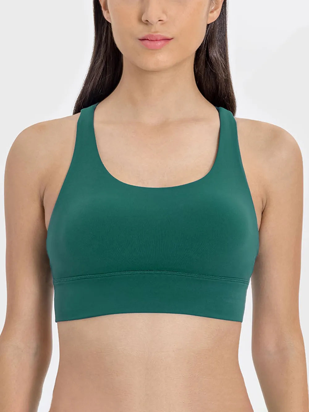 Millennia Crisscross Scoop Neck Active Tank - Ladyez