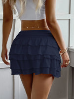 Ruffle Layered Mini Skirt