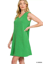 Zenana Raised Rib Sleeveless Mini Dress