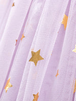 Children' s Star Round Neck Tulle Dress