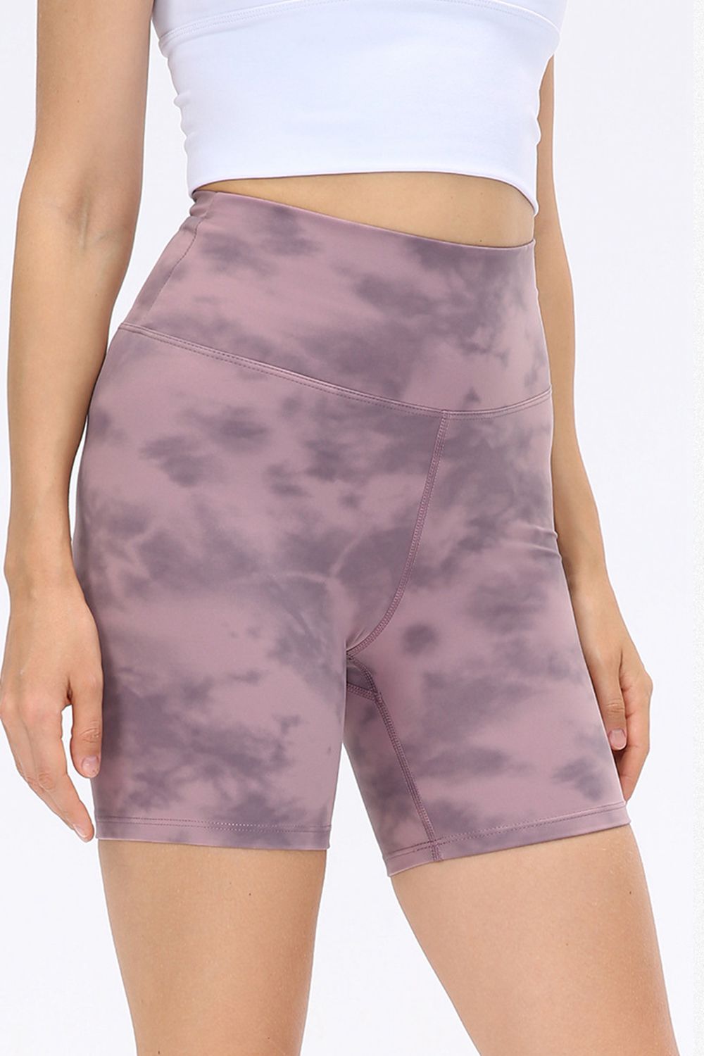 Wide Waistband Sports Shorts - Ladyez