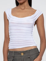 Ruched Solid Tank - Ladyez