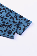 Leopard Print Wide Waistband Leggings - Ladyez