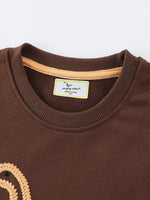 Children's Dinosaur Embroidered Crew Neck Sweatshirt