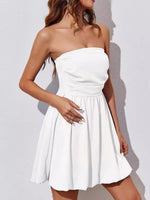 Ruched Tube Mini Dress - Ladyez