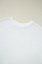 Side Slit Round Neck Knit Top