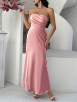 Devine Ruched Tube Maxi Dress - Ladyez