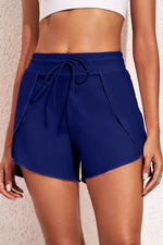 Drawstring Waist Swim Shorts - Ladyez