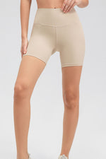 Wide Waistband Slim Fit Sports Shorts - Ladyez