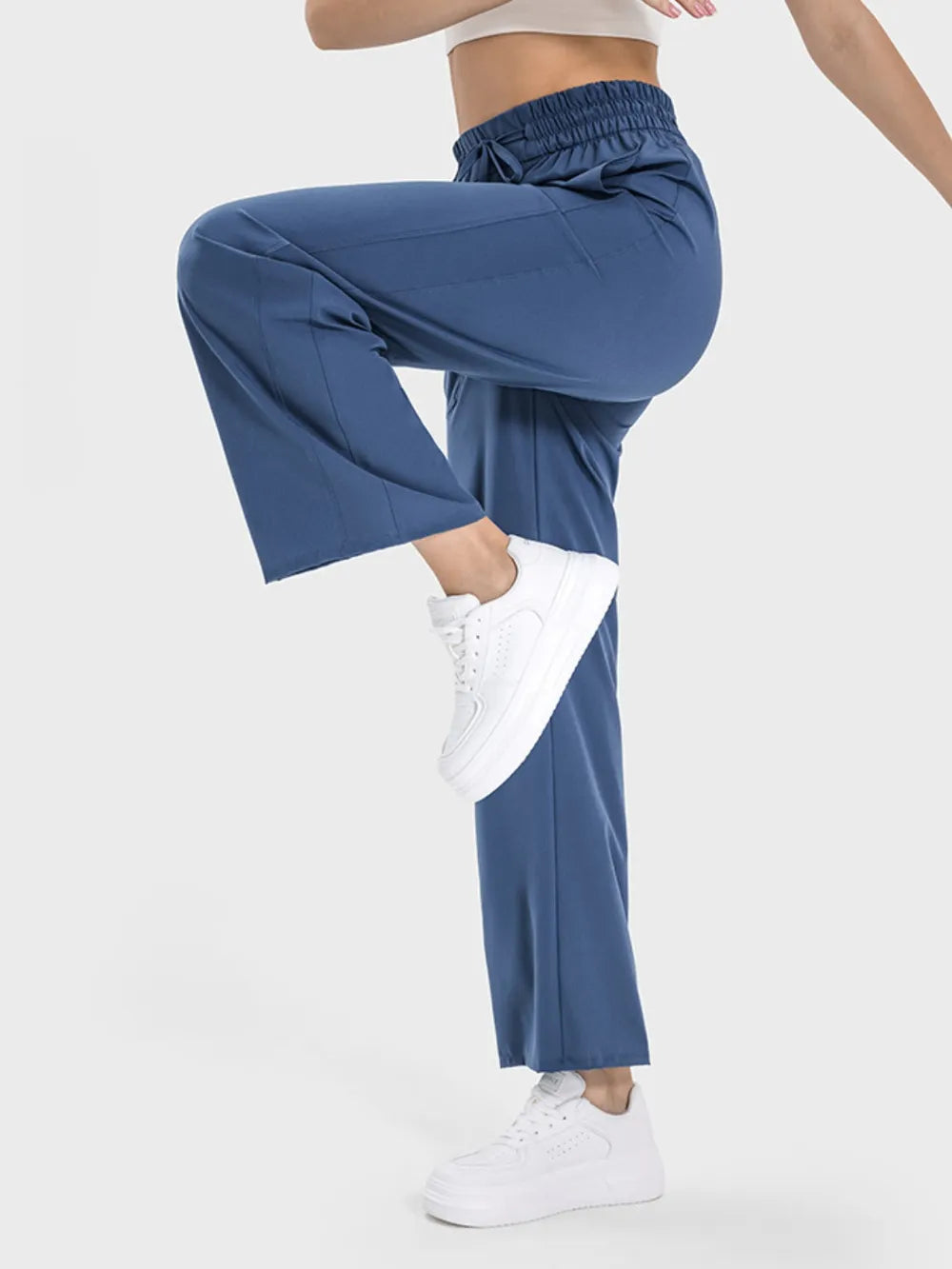 Millennia Drawstring Pocketed Active Pants - Ladyez
