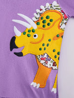 Children's Dinosaur Print Casual Dress