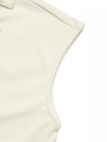 Ribbed Knit Bow Decor V-Neck T-Shirt