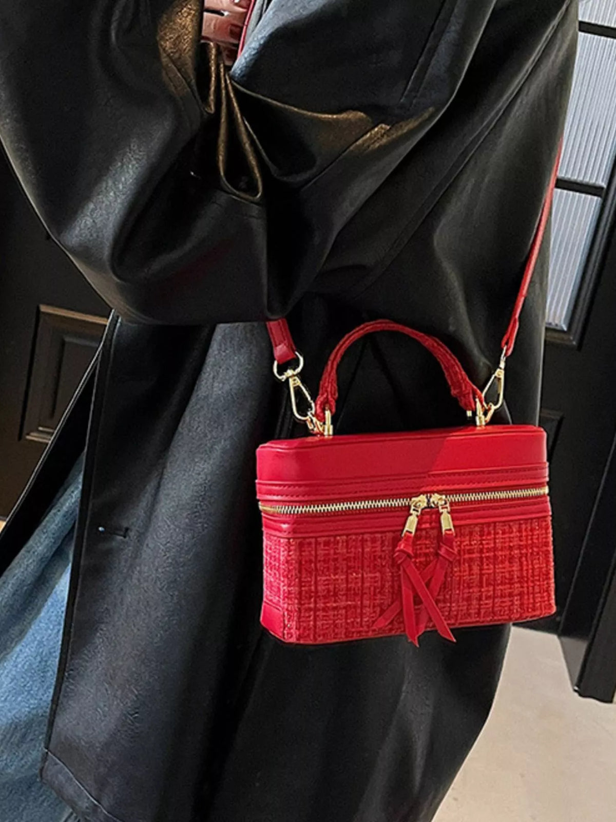 Boxy Top Handle Crossbody Bag