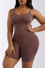 Full Size Spaghetti Strap Shaping Romper - Ladyez