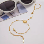 18K Gold-Plated Chain Sun Bracelet