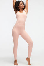 Crisscross Wide Strap Active Jumpsuit - Ladyez