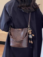 Braided Detail Bucket Crossbody Bag