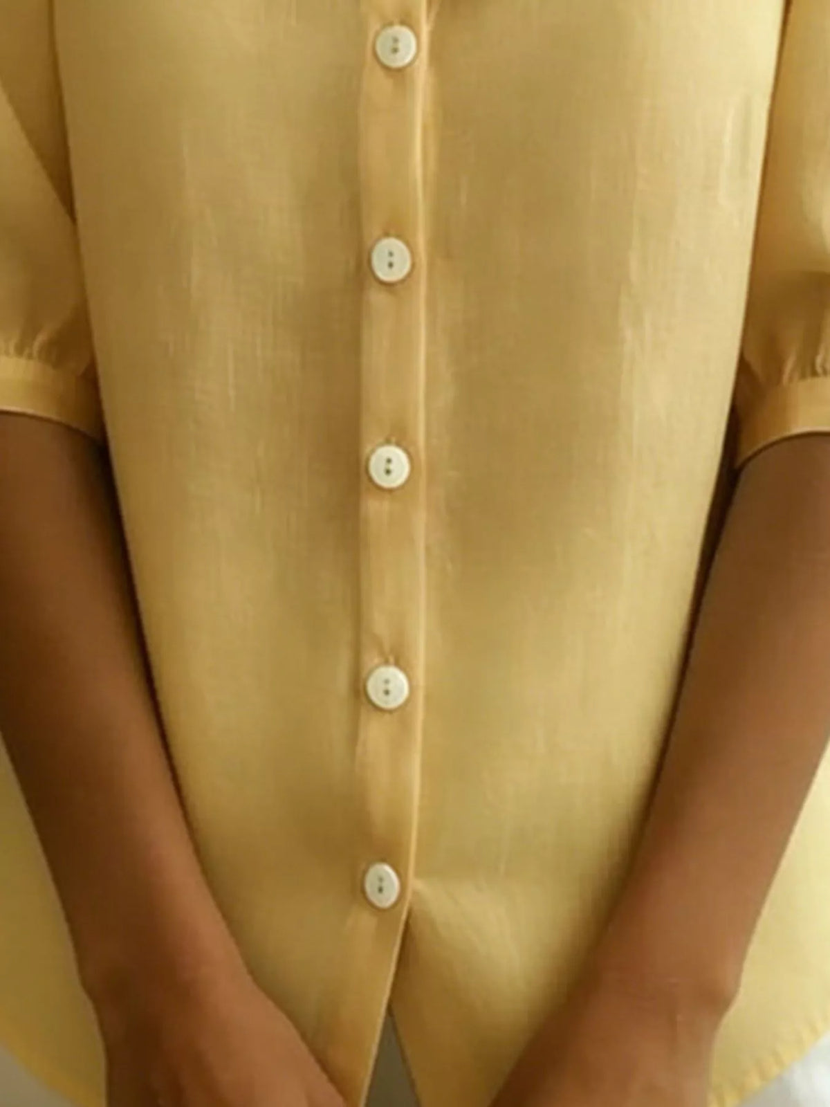 Peter Pan Collar Puff Sleeve Shirt