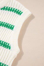 Striped Round Neck Sweater Vest