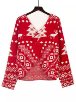 Christmas Tree Reindeer Long Sleeve Sweater