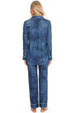 Collared Neck Long Sleeve Loungewear Set with Pockets - Ladyez