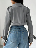 Double-Breasted Cropped Outerwear
