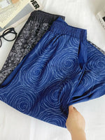 Elastic Waist Printed Jeans