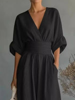 Full Size Half Sleeve Wide-Leg Jumpsuit Plus Size