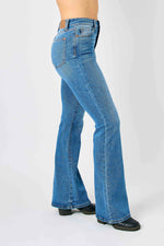 Judy Blue Full Size Hw Classic Flare Jeans Plus Size - Ladyez